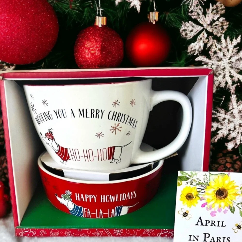 Dachshund Doxie Christmas Mug and Pet Bowl Gift Set